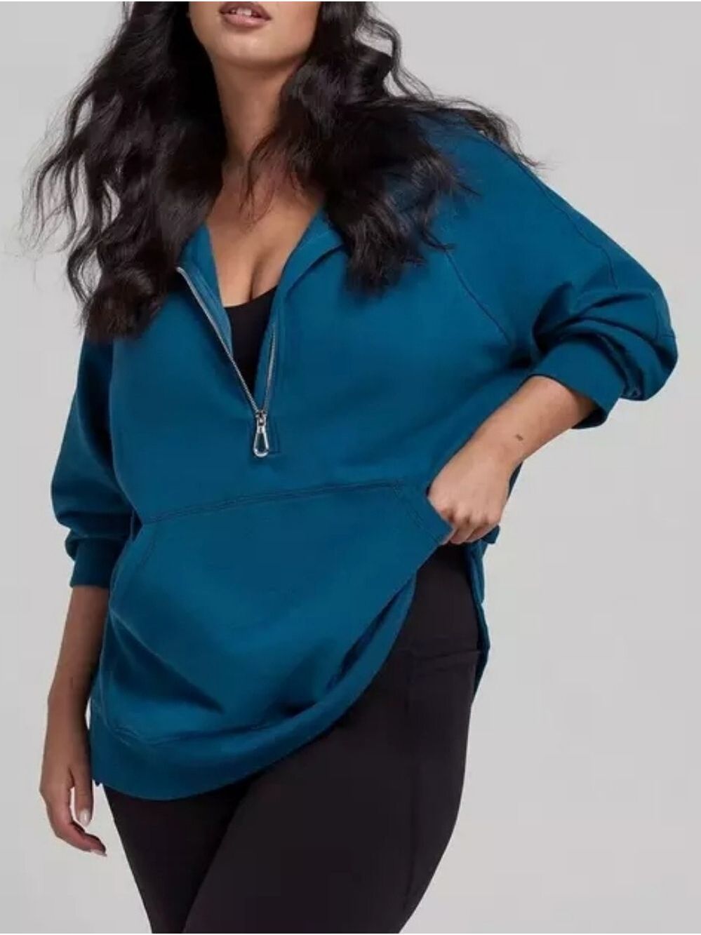 5X • TRU by Torrid •  Teal Half-Zip Pullover Active Sweatshirt - Everyday Fleece